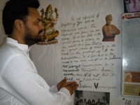 Rahul Kumar Singh,Political Writer is praying to Swami Vivekananda for CM Nitish Kumar good governance and his system..